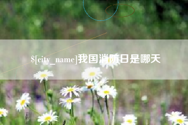 临猗我国消防日是哪天