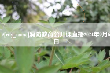 临猗消防教育公开课直播2024年9月6日