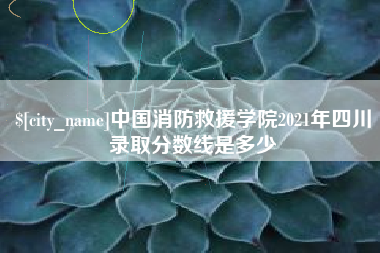 临猗中国消防救援学院2021年四川录取分数线是多少