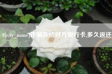 临猗诈骗冻结对方银行卡,多久返还