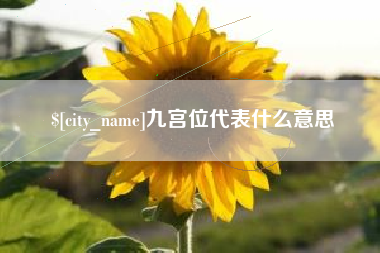 临猗九宫位代表什么意思