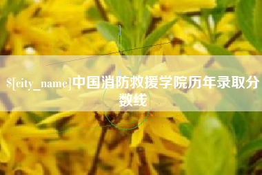 临猗中国消防救援学院历年录取分数线