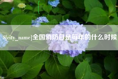 临猗全国消防日是每年的什么时候