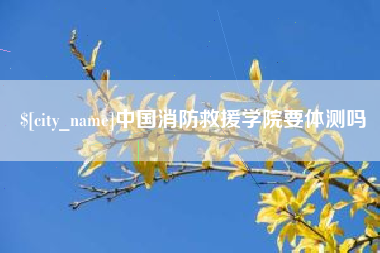 临猗中国消防救援学院要体测吗