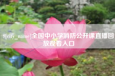 临猗全国中小学消防公开课直播回放观看入口