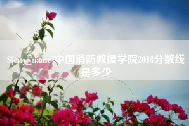 临猗中国消防救援学院2018分数线是多少