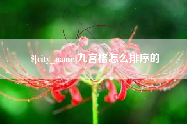 临猗九宫格怎么排序的