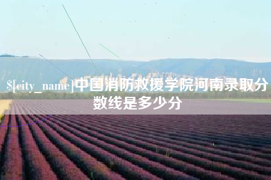 临猗中国消防救援学院河南录取分数线是多少分