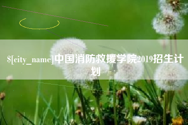 临猗中国消防救援学院2019招生计划
