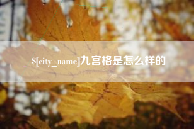临猗九宫格是怎么样的